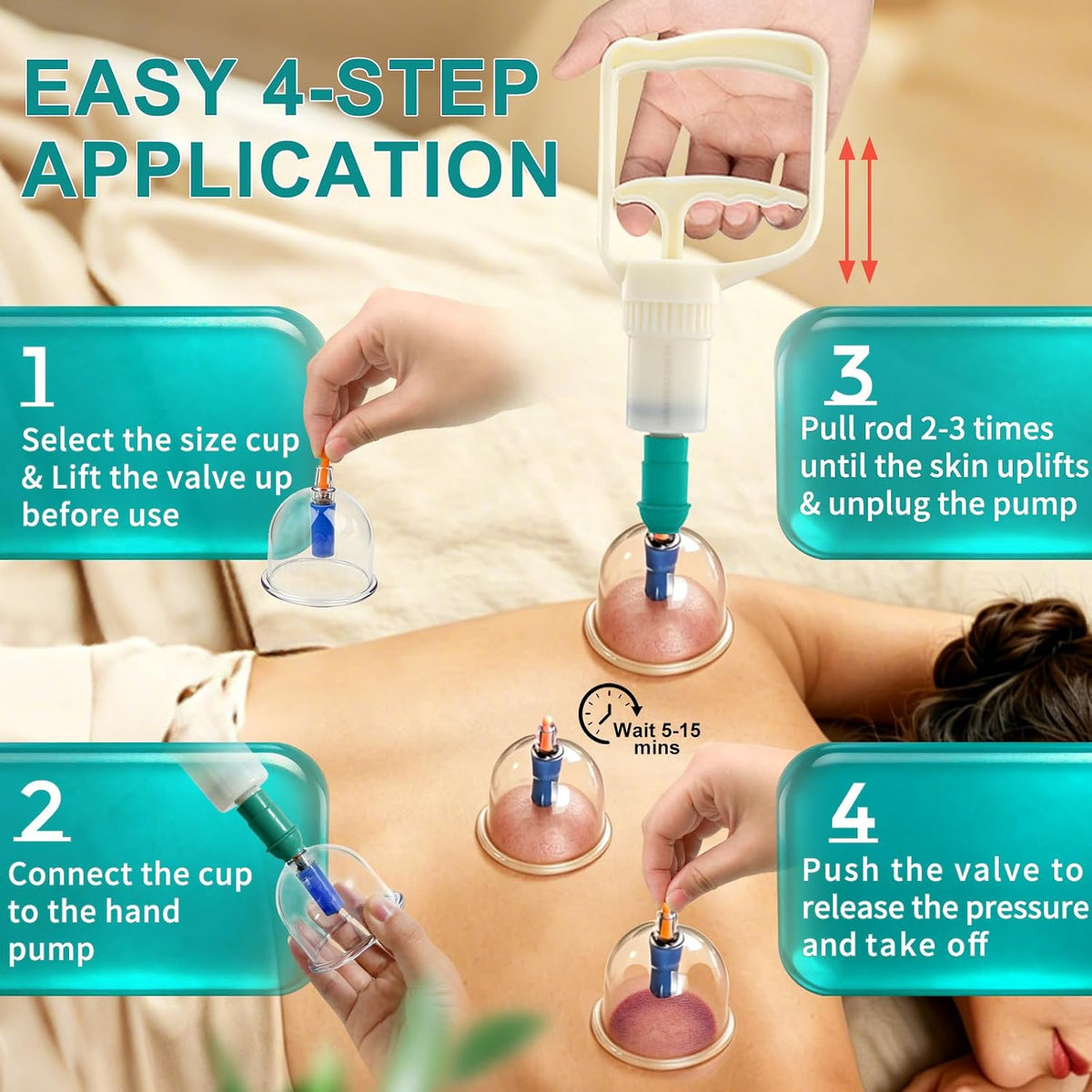 Cupping Therapy Set with Pump | 24-Cup Massage Therapy Kit