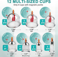 Cupping Therapy Set with Pump | 12-Cup Massage Therapy Kit