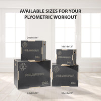 Philosophy Gym 3-in-1 Wooden Plyometric Box | Non-Slip Jump Box