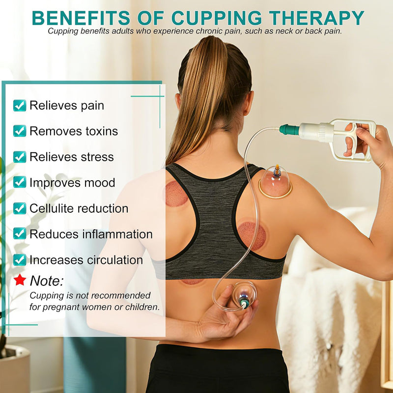 Cupping Therapy Set with Pump | 24-Cup Massage Therapy Kit