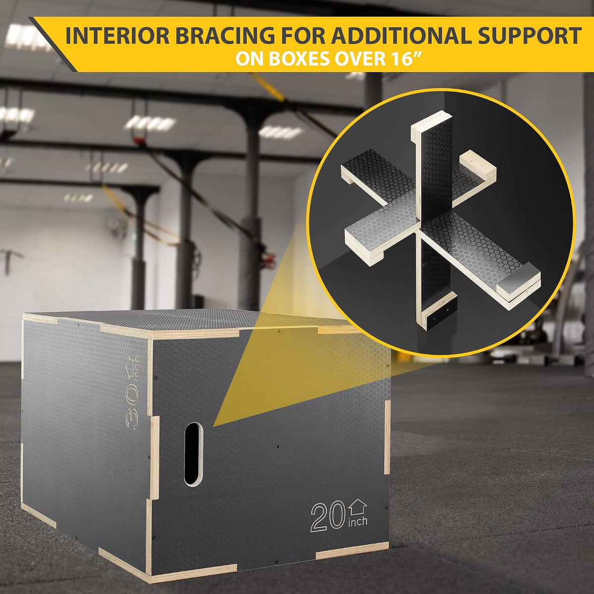 Philosophy Gym 3-in-1 Wooden Plyometric Box | Non-Slip Jump Box