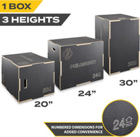 Philosophy Gym 3-in-1 Wooden Plyometric Box | Non-Slip Jump Box