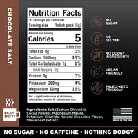 LMNT Zero Sugar Electrolytes – Chocolate Salt | Drink Mix | 30 Sticks