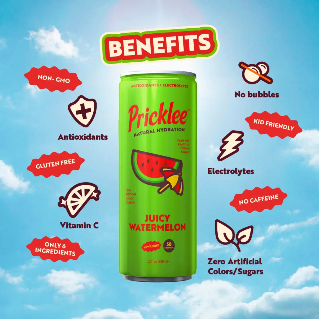 Pricklee Juicy Watermelon Cactus Water – Single Can