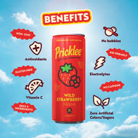 Pricklee Wild Strawberry Cactus Water – Single Can