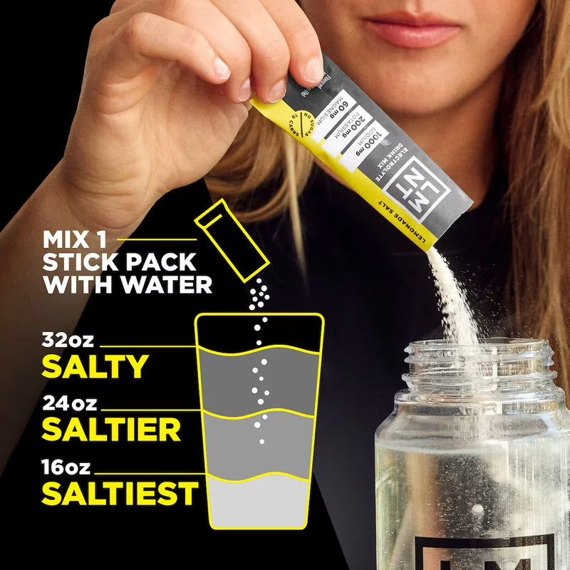 LMNT Zero Sugar Electrolytes – Lemonade Salt | Drink Mix | 30 Sticks