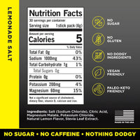 LMNT Zero Sugar Electrolytes – Lemonade Salt | Drink Mix | 30 Sticks